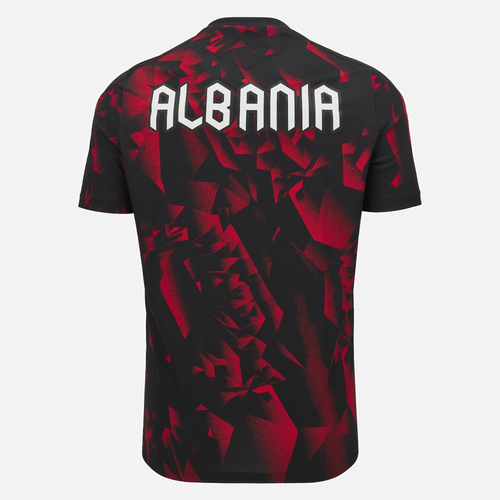 ALBANIA NATIONAL TEAM FSHF 2024 25 ADULTS WARM UP SHIRT Macron Store albania-national-team-fshf-2024-25-adults-warm-up-shirt-macron-store